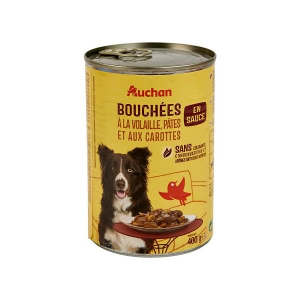 Auchan Terrina de Pollo Comida Húmeda para Perros 400g